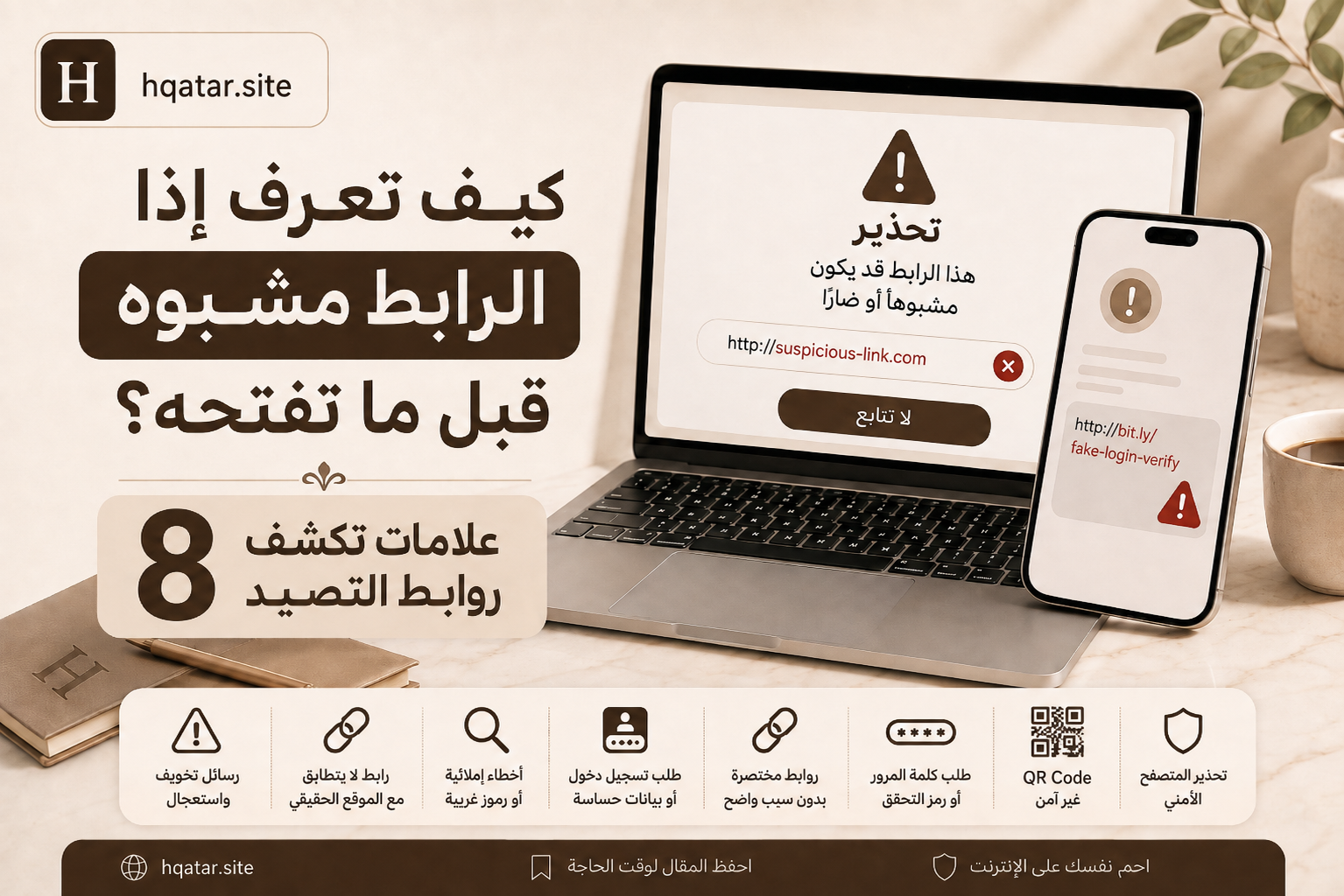 كيف تعرف إذا الرابط مشبوه قبل ما تفتحه؟ 8 علامات تكشف روابط التصيد