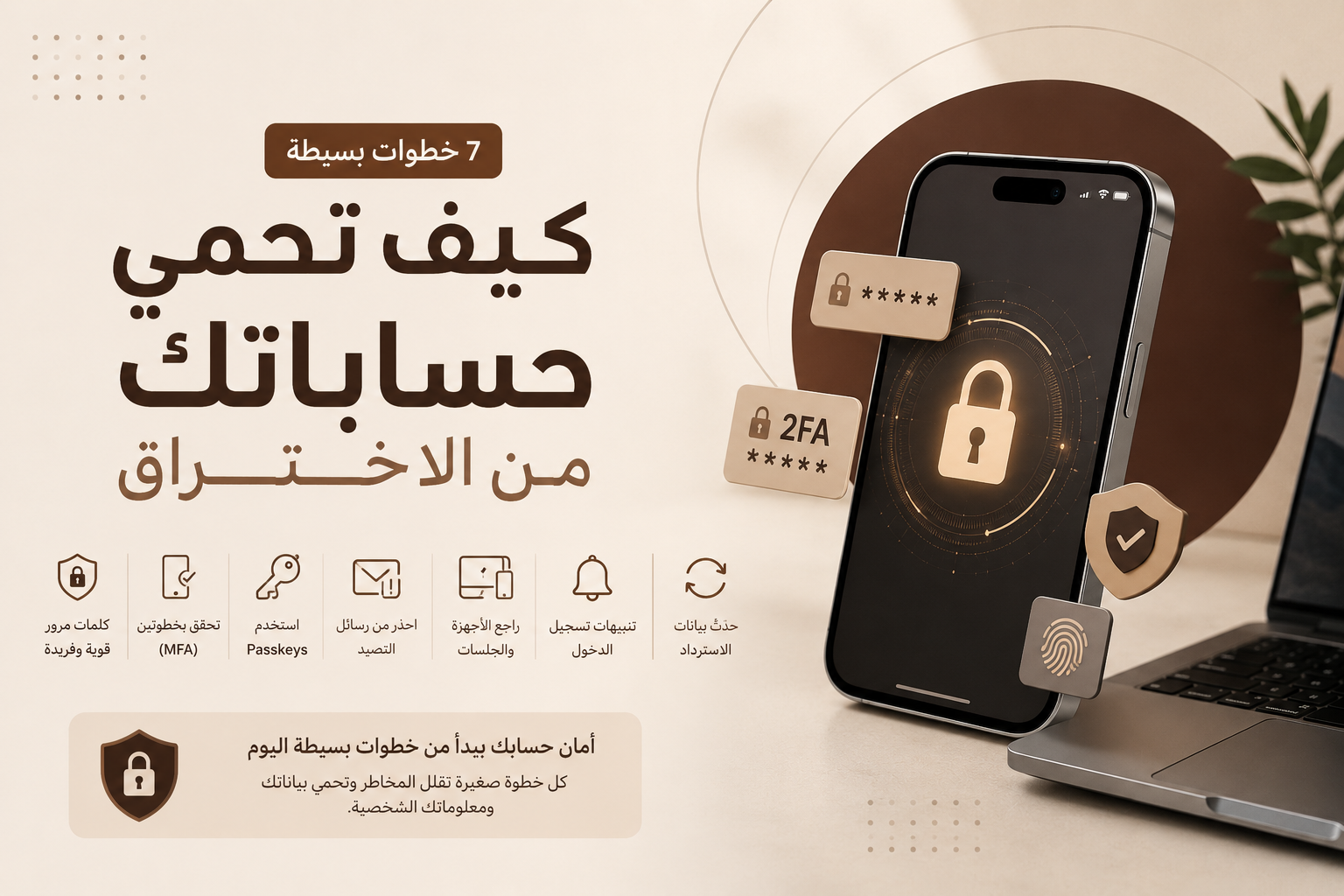 كيف تحمي حساباتك من الاختراق بـ 7 خطوات بسيطة